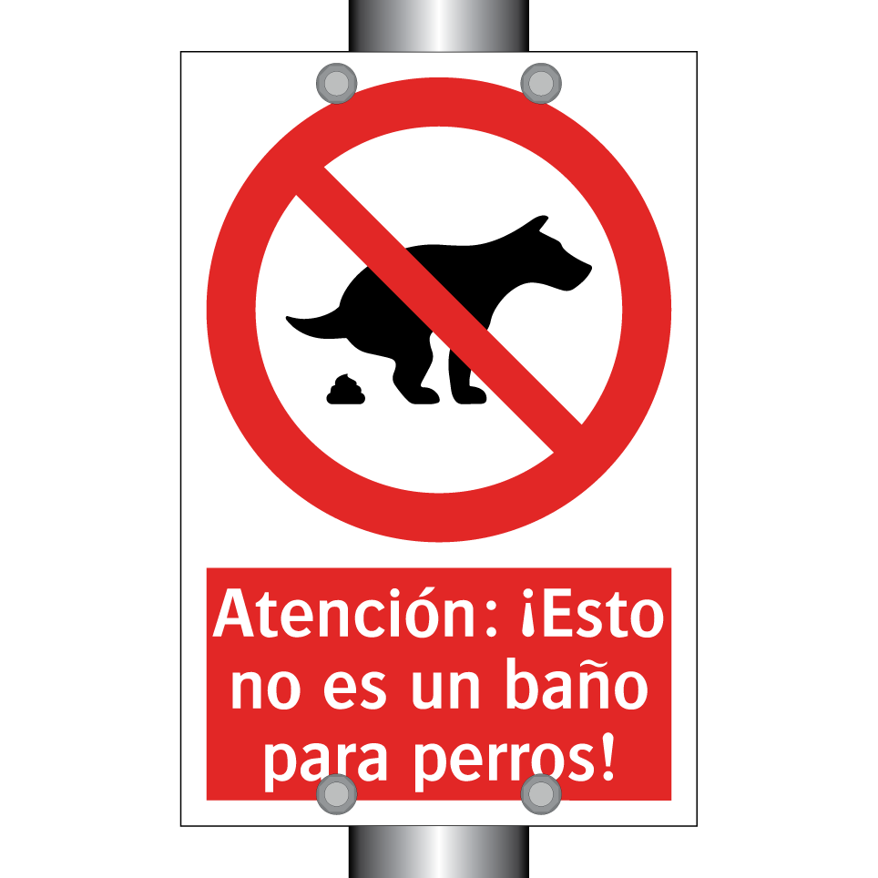 Atención: ¡Esto no es un baño para perros!