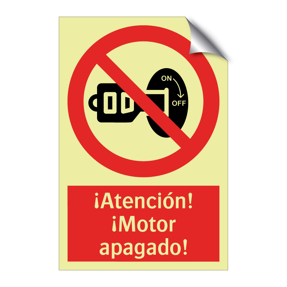 ¡Atención! ¡Motor apagado!