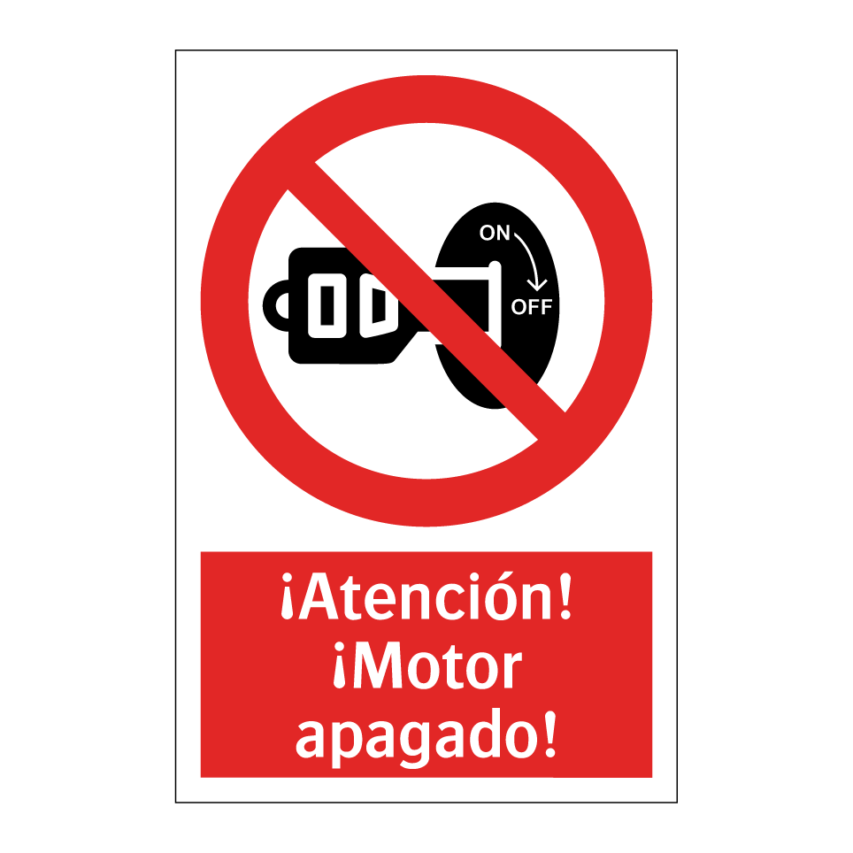 ¡Atención! ¡Motor apagado!