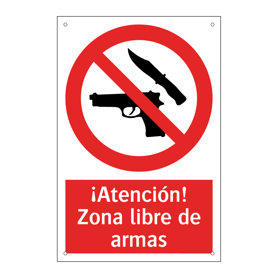 ¡Atención! Zona libre de armas