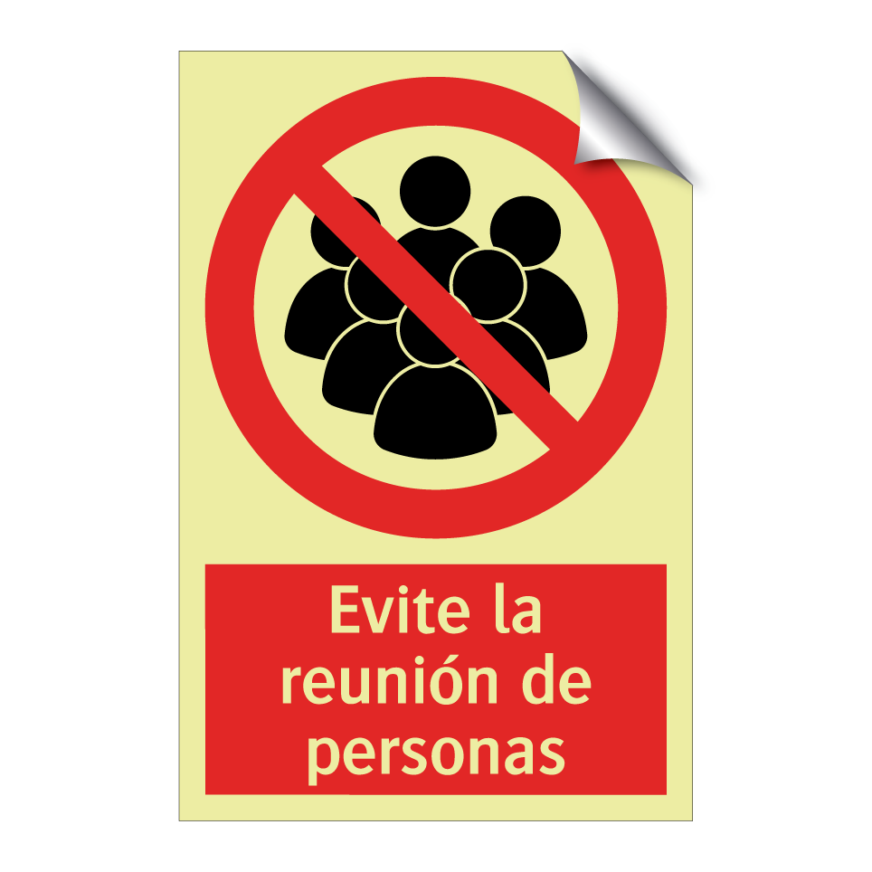 Evite la reunión de personas