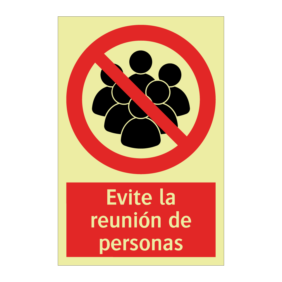 Evite la reunión de personas