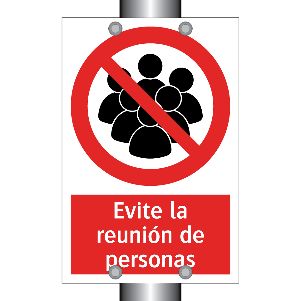 Evite la reunión de personas