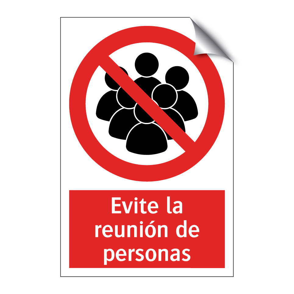 Evite la reunión de personas