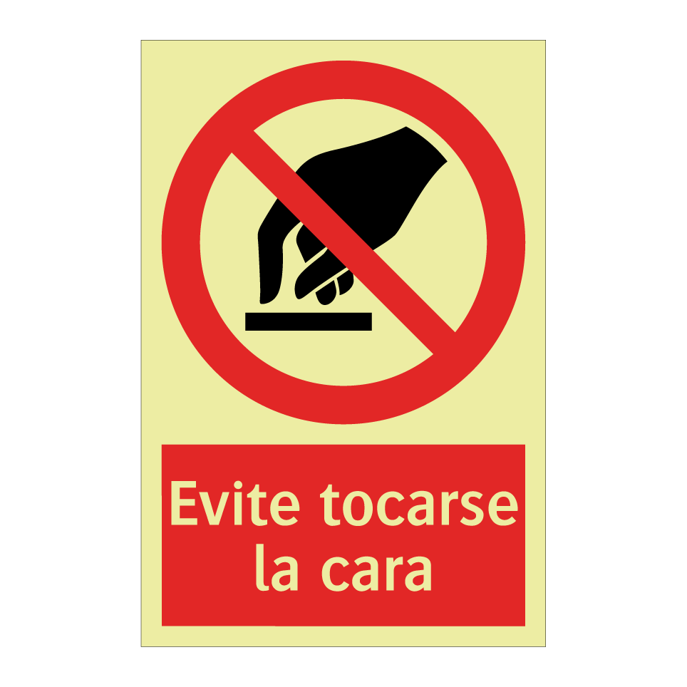 Evite tocarse la cara
