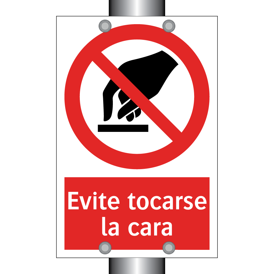 Evite tocarse la cara