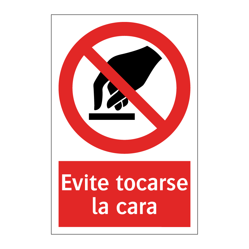 Evite tocarse la cara
