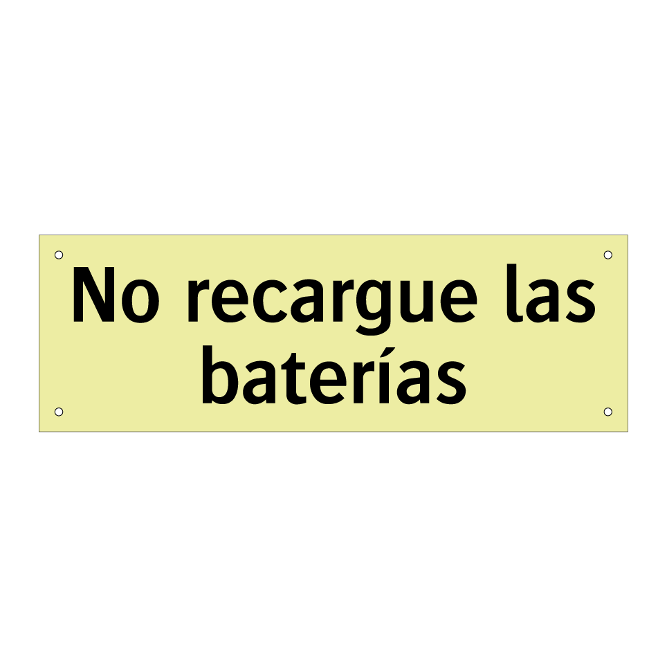 No recargue las baterías