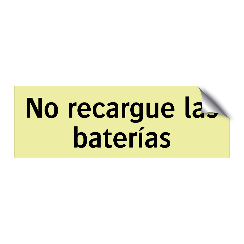 No recargue las baterías