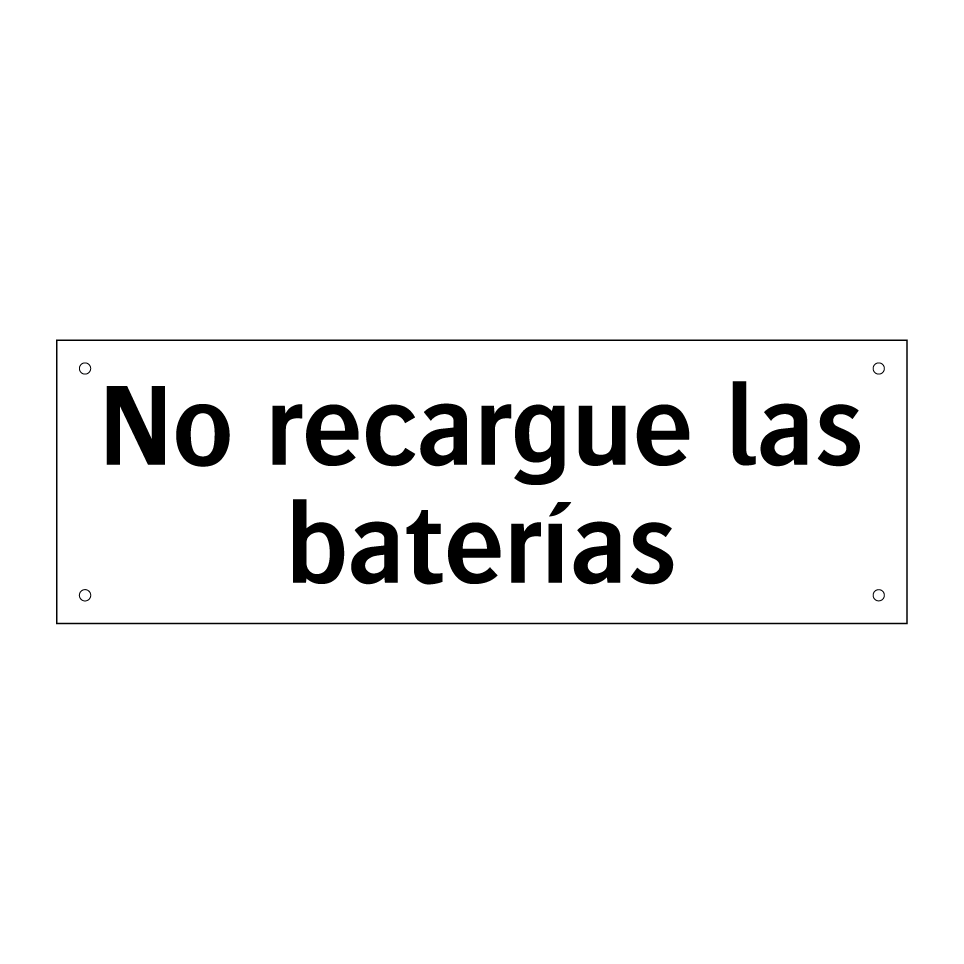 No recargue las baterías