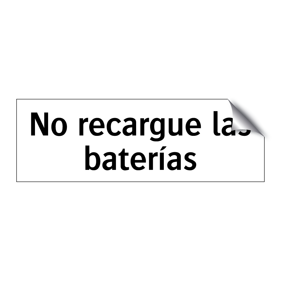 No recargue las baterías