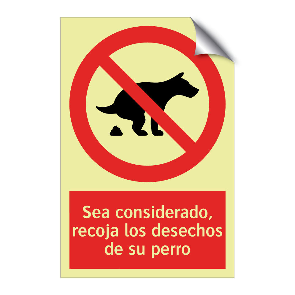Sea considerado, recoja los desechos de su perro
