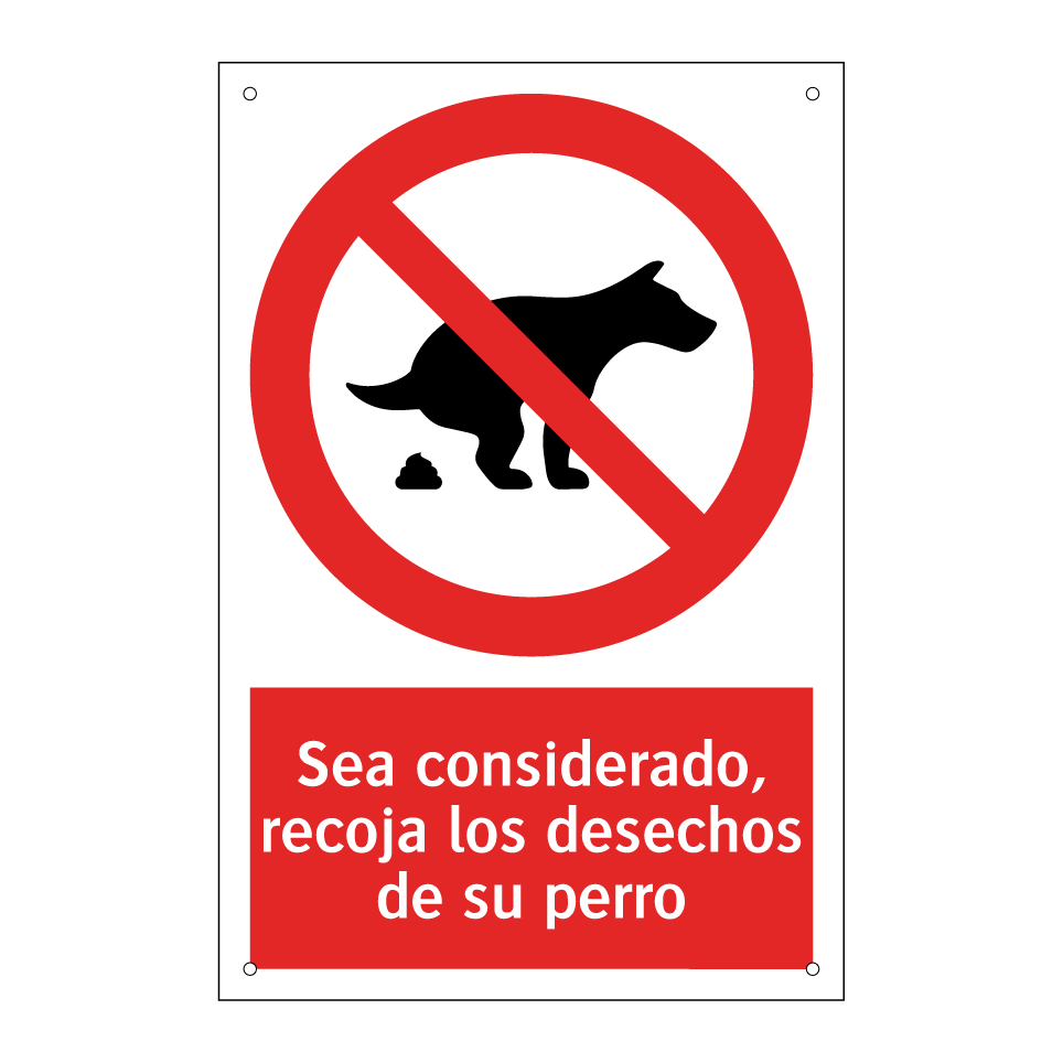 Sea considerado, recoja los desechos de su perro