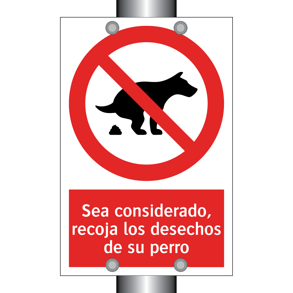 Sea considerado, recoja los desechos de su perro