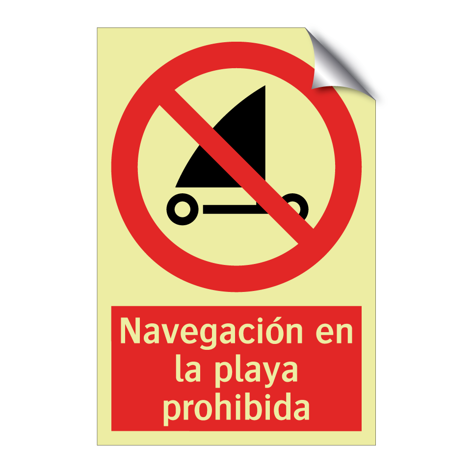 Navegación en la playa prohibida