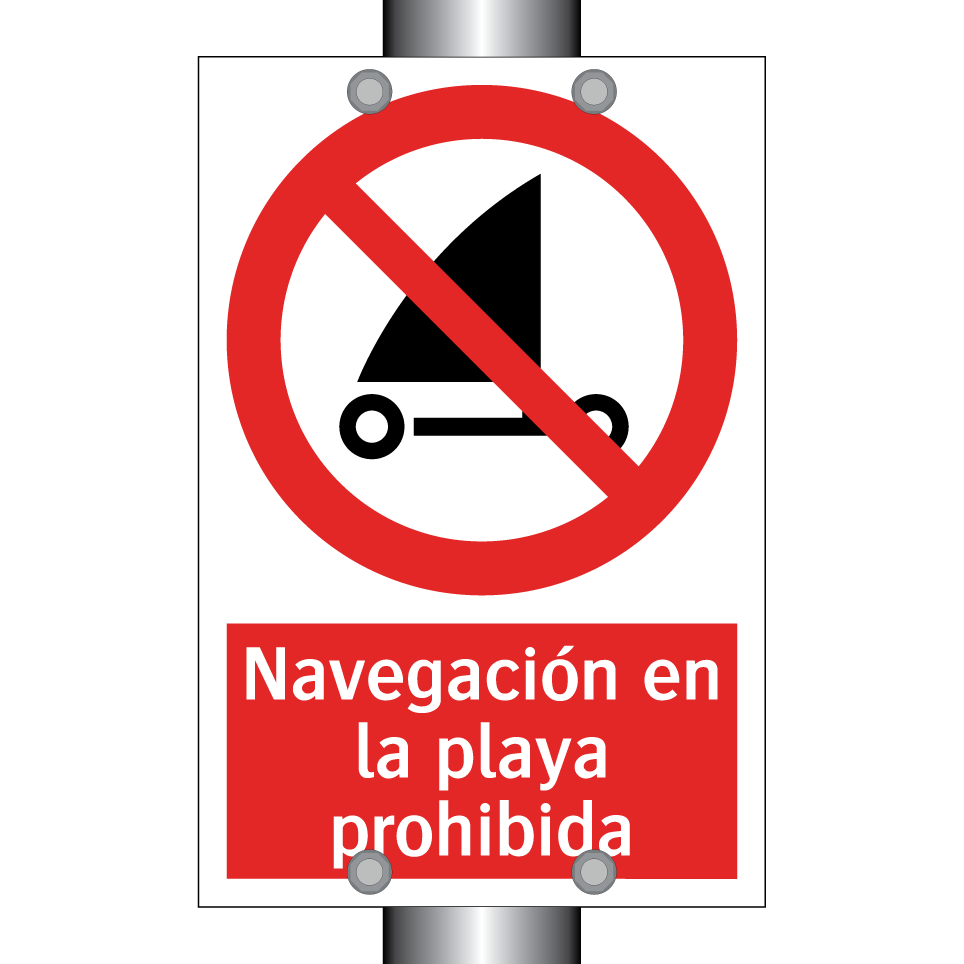 Navegación en la playa prohibida