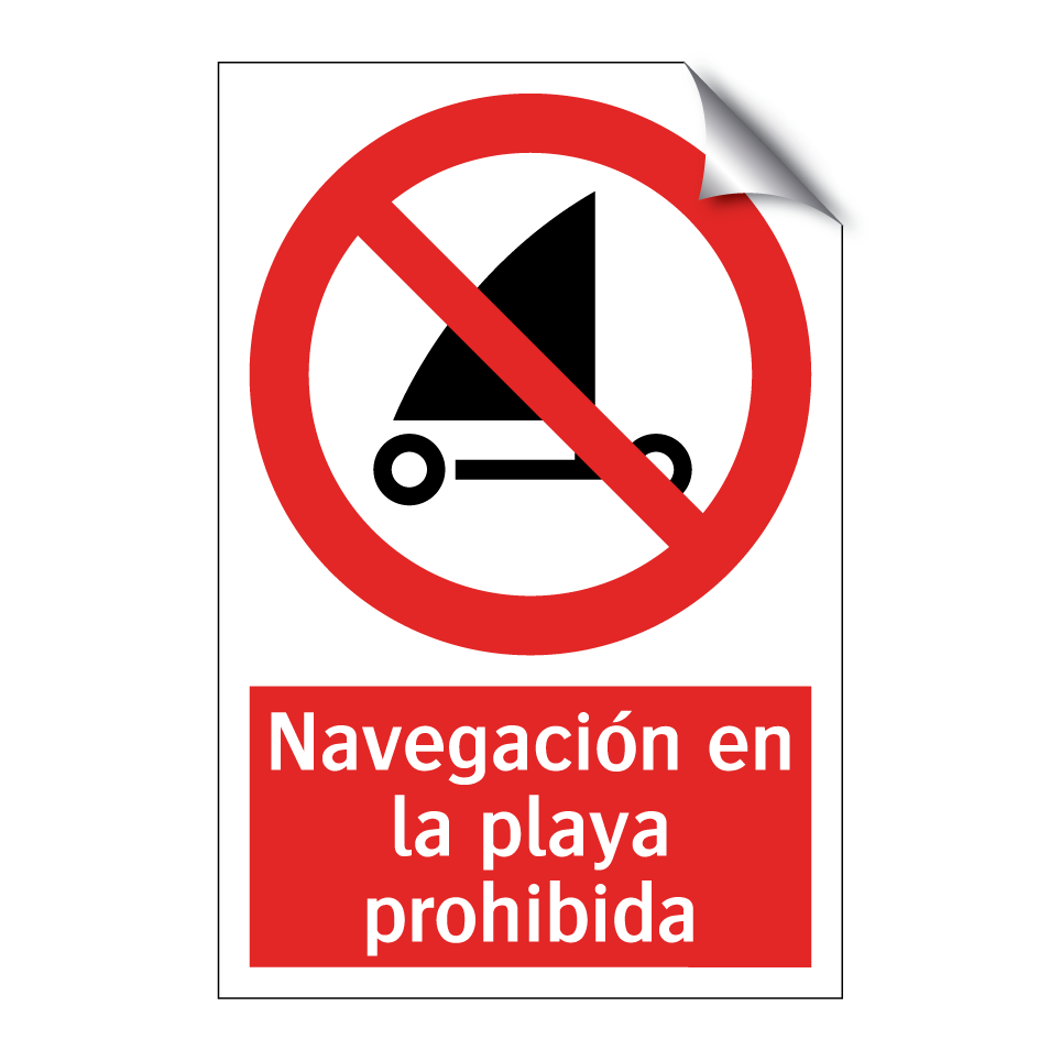 Navegación en la playa prohibida
