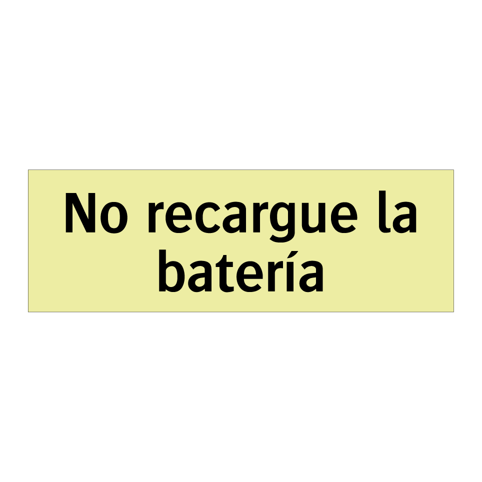 No recargue la batería