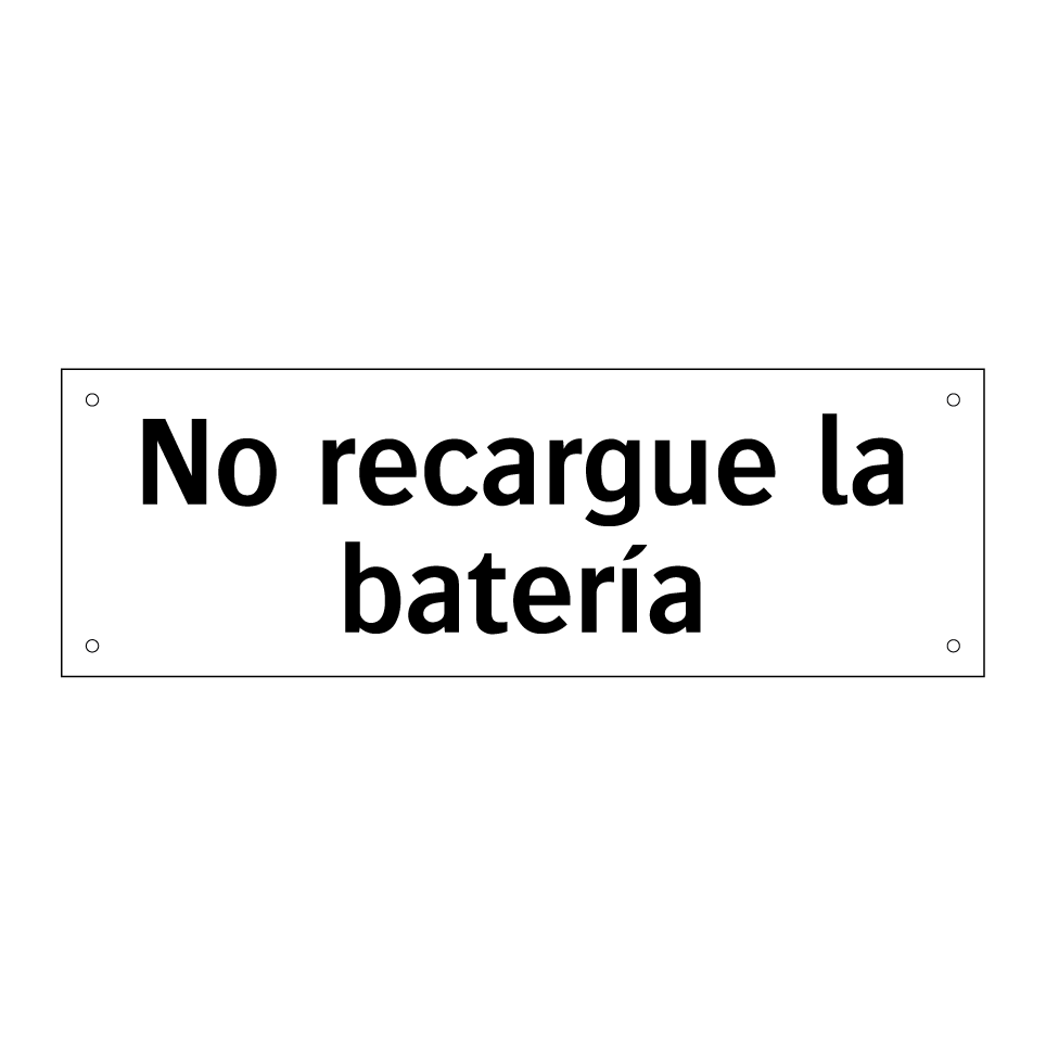 No recargue la batería