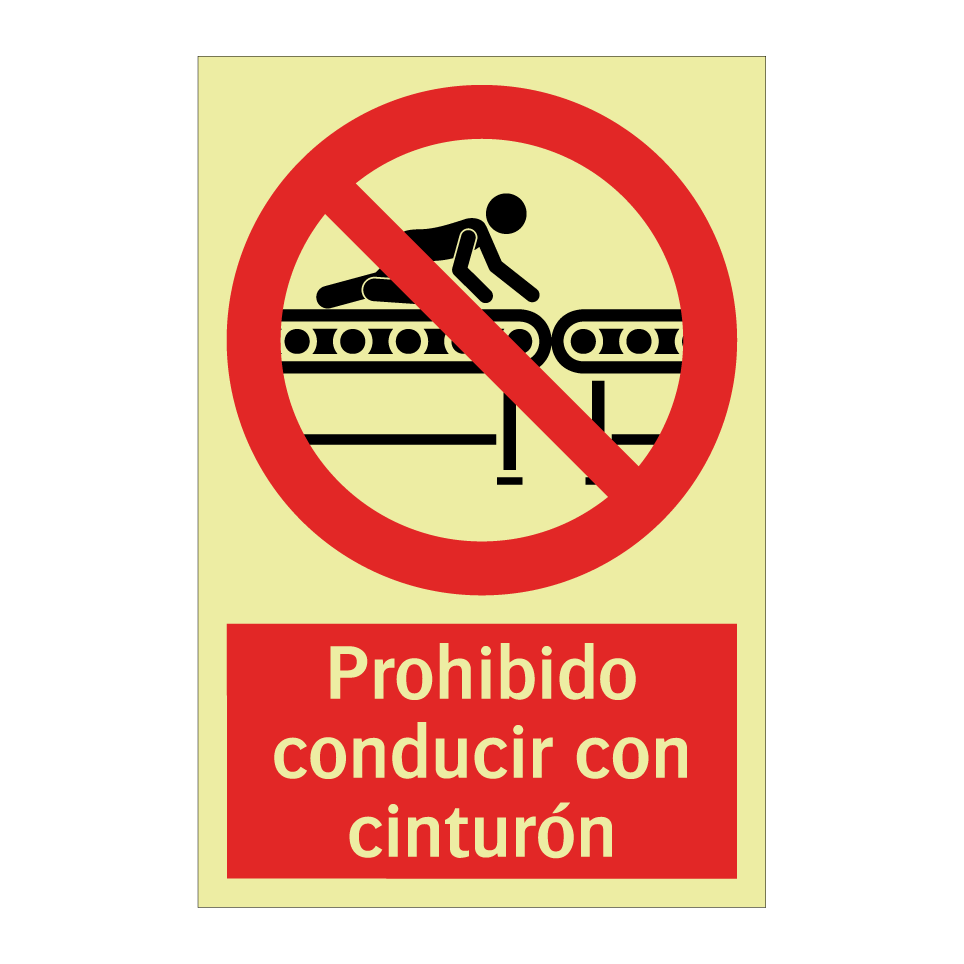 Prohibido conducir con cinturón