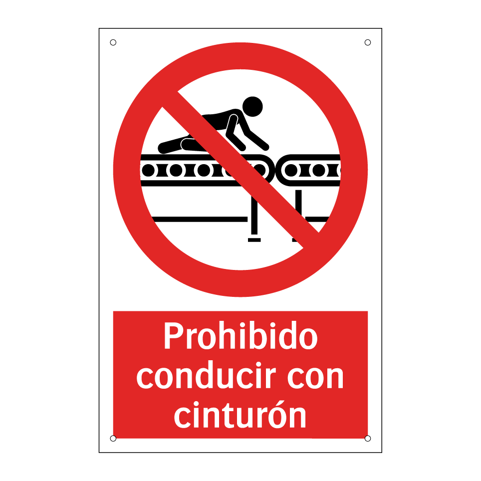 Prohibido conducir con cinturón