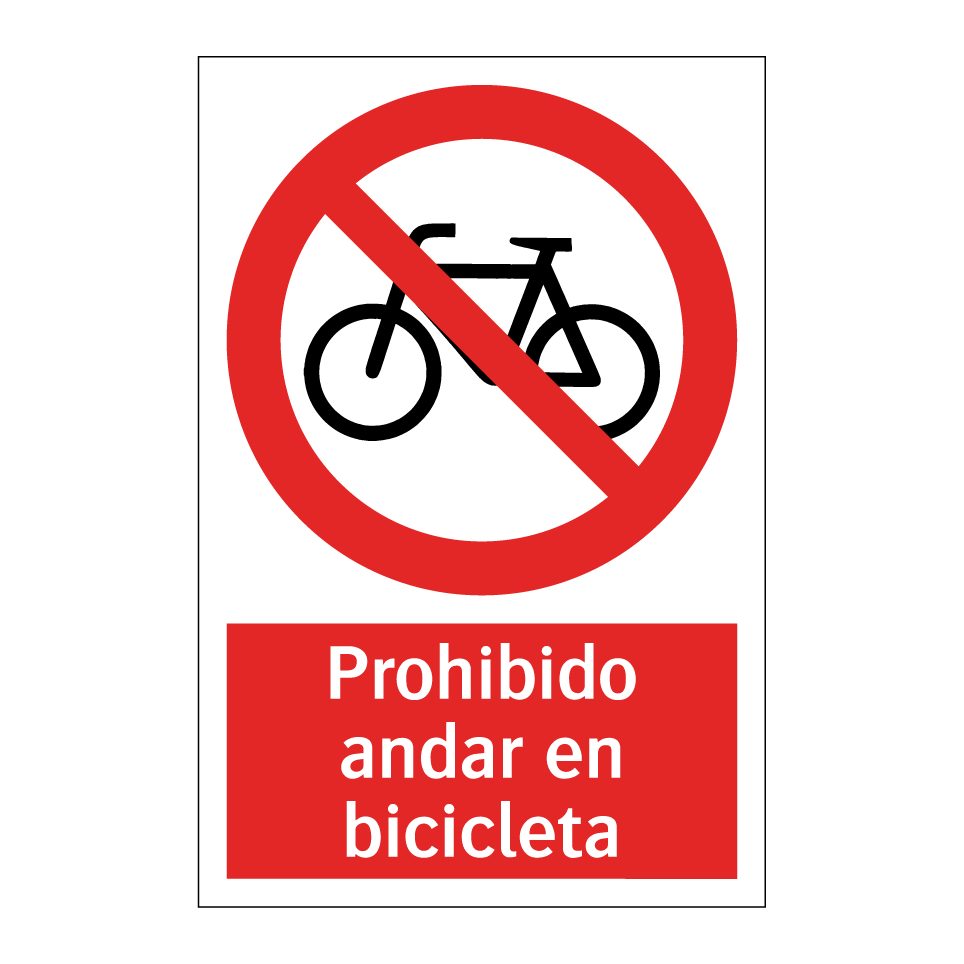 Prohibido andar en bicicleta