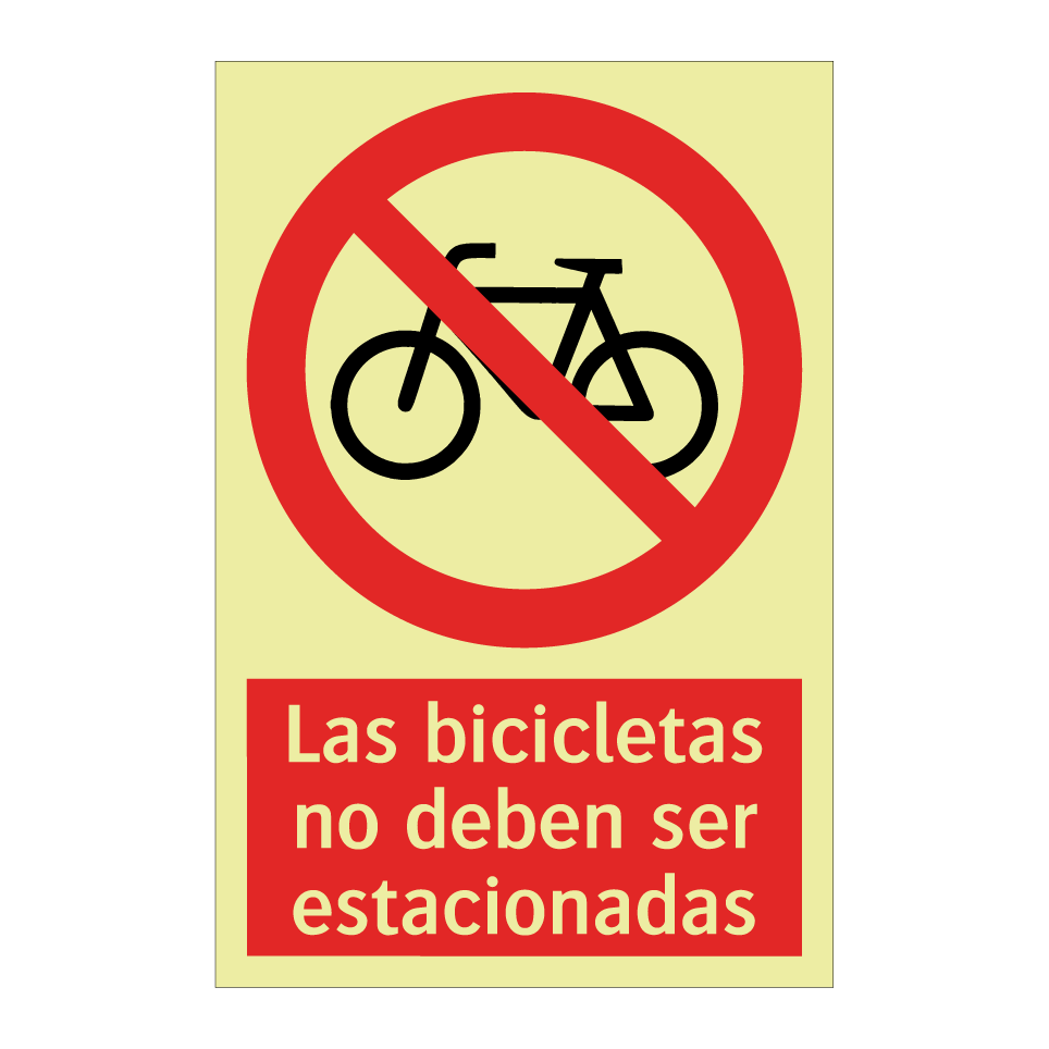 Las bicicletas no deben ser estacionadas