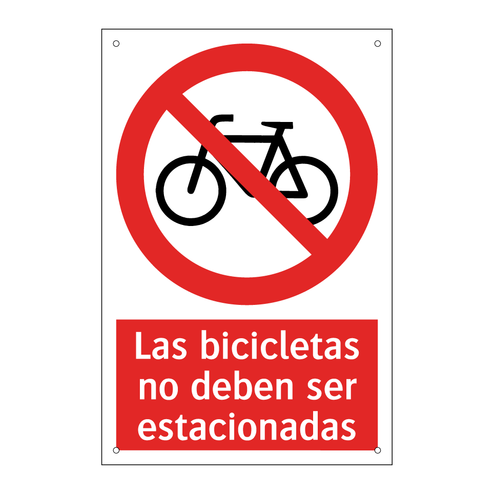 Las bicicletas no deben ser estacionadas
