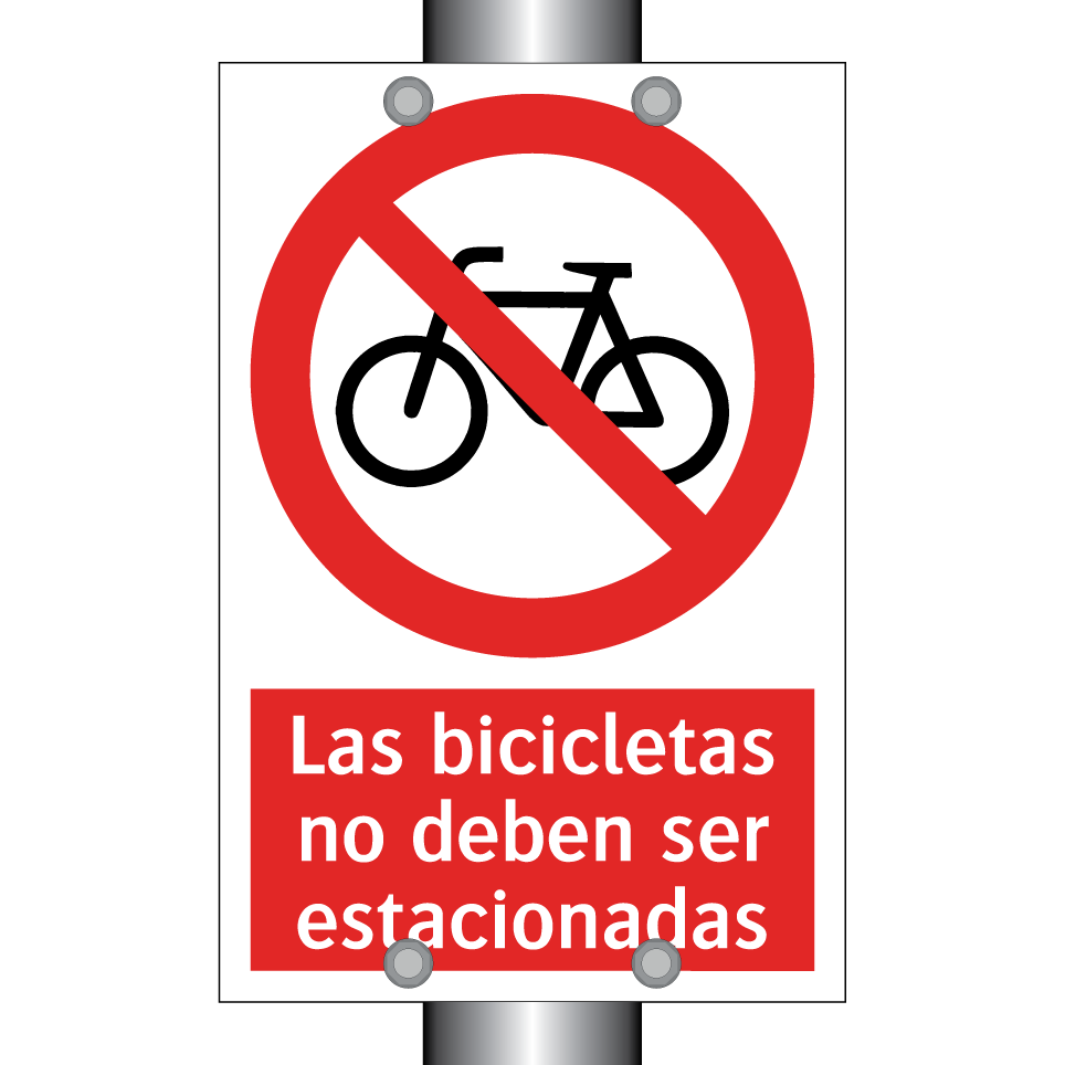 Las bicicletas no deben ser estacionadas