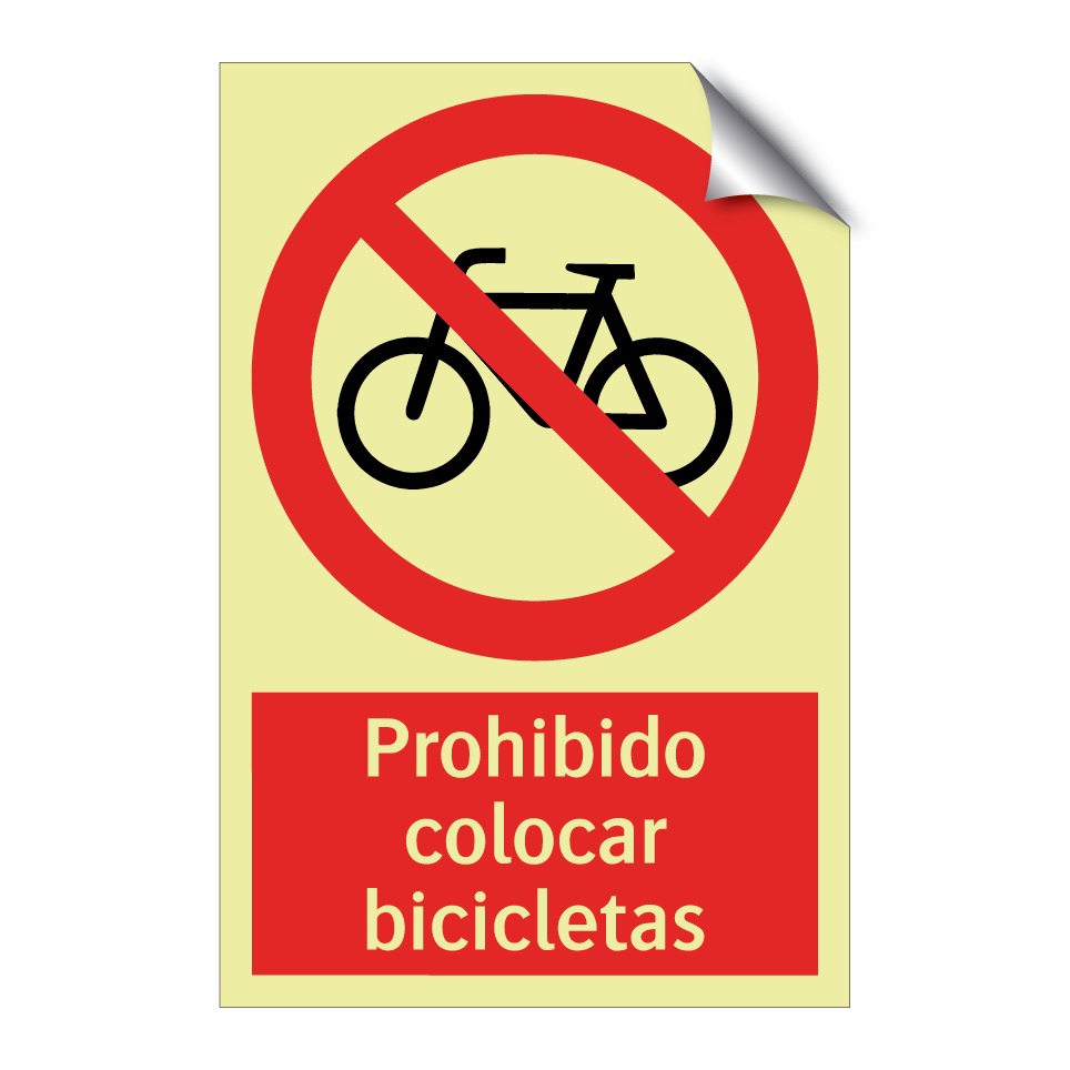 Prohibido colocar bicicletas
