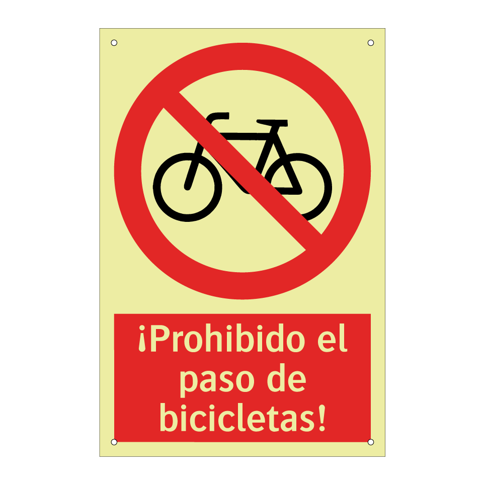 ¡Prohibido el paso de bicicletas!