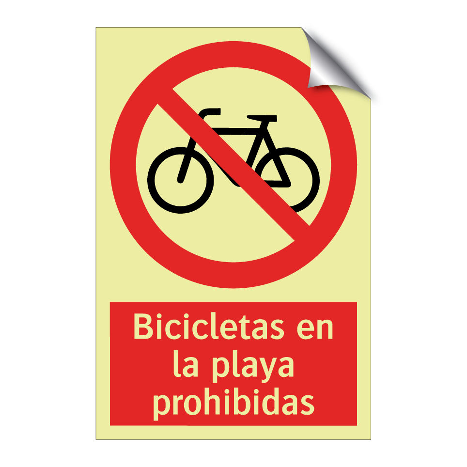 Bicicletas en la playa prohibidas