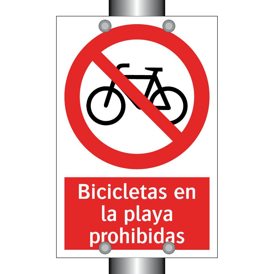 Bicicletas en la playa prohibidas