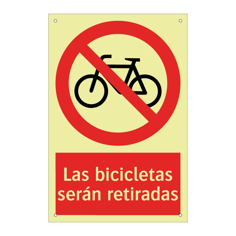 Las bicicletas serán retiradas