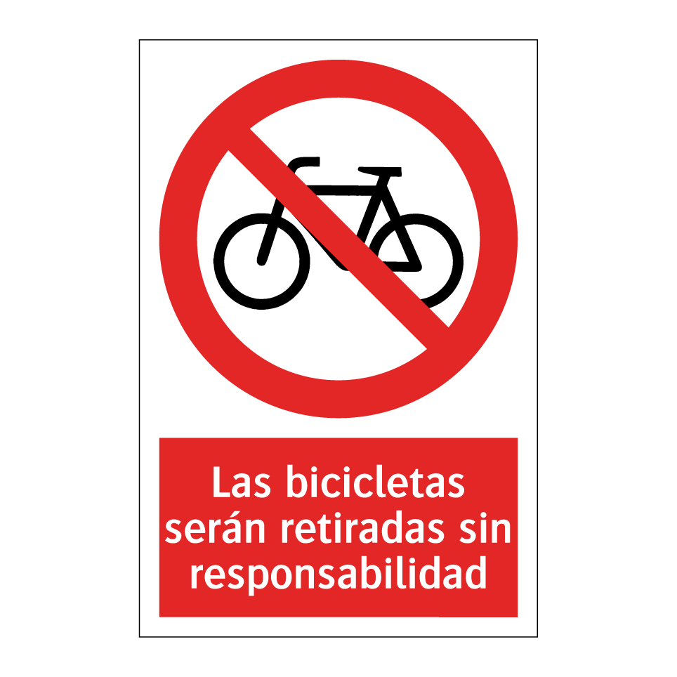Las bicicletas serán retiradas sin responsabilidad