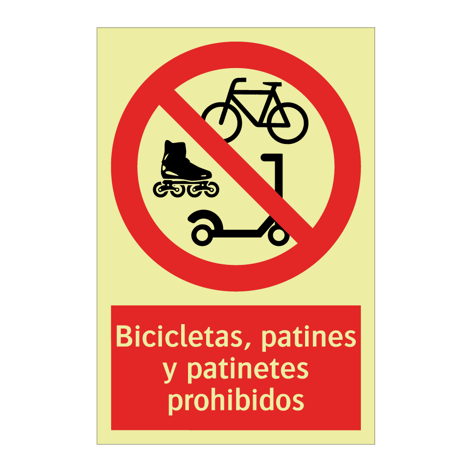 Bicicletas, patines y patinetes prohibidos