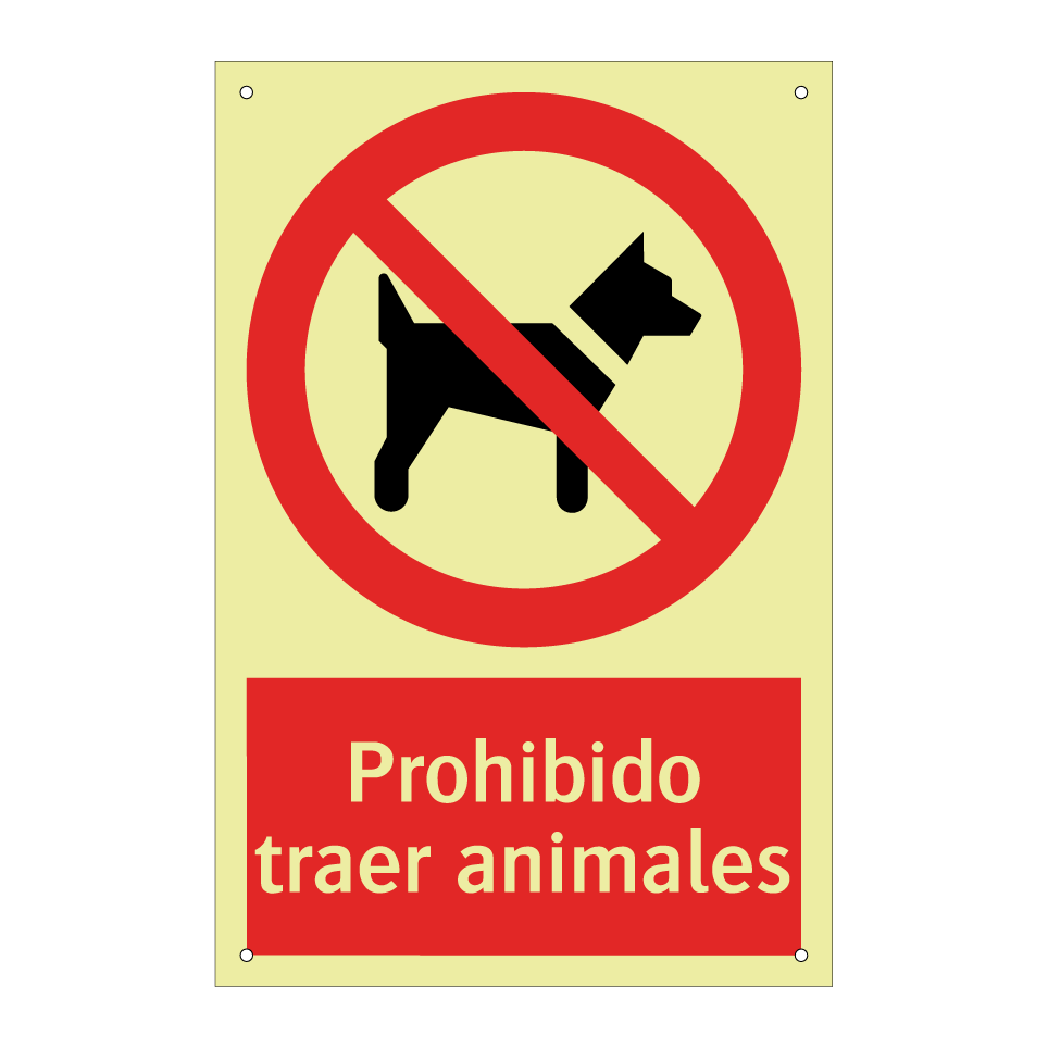 Prohibido traer animales