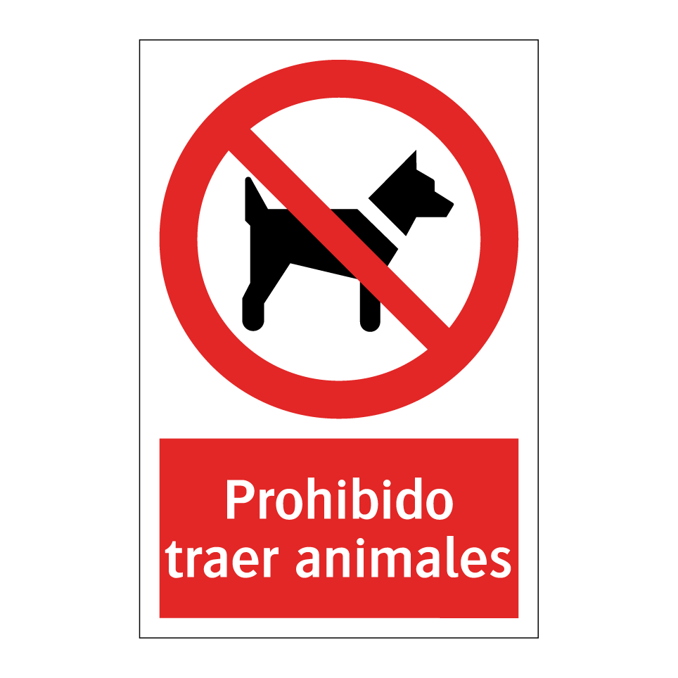 Prohibido traer animales