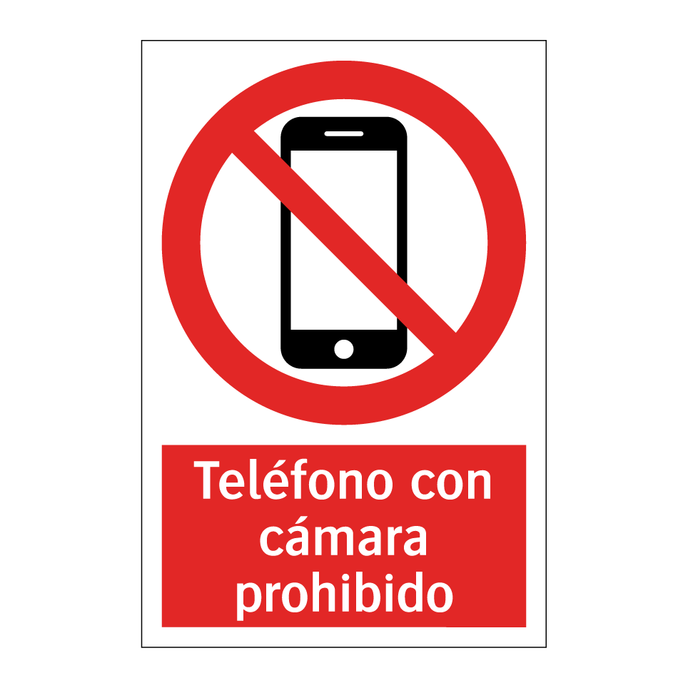 Teléfono con cámara prohibido