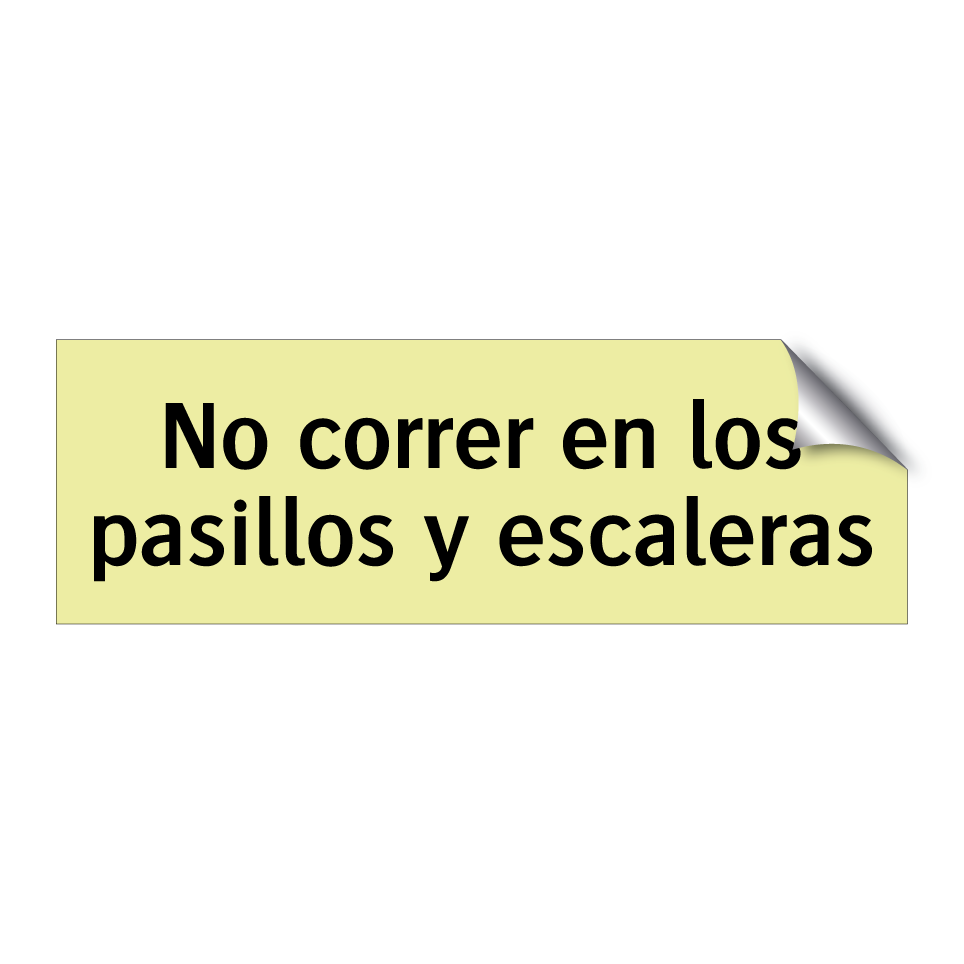 No correr en los pasillos y escaleras