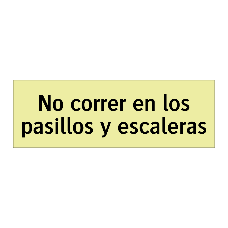 No correr en los pasillos y escaleras