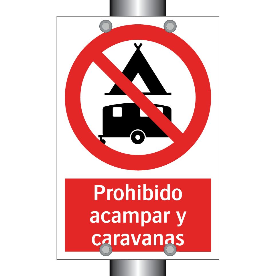 Prohibido acampar y caravanas