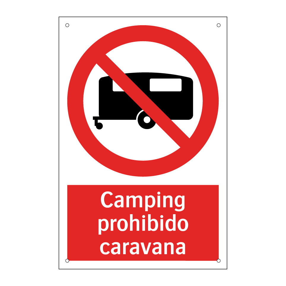 Camping prohibido caravana