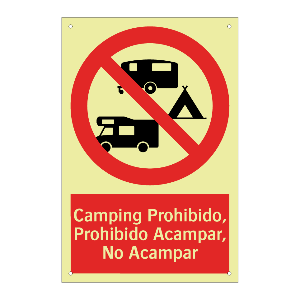 Camping Prohibido, Prohibido Acampar, No Acampar