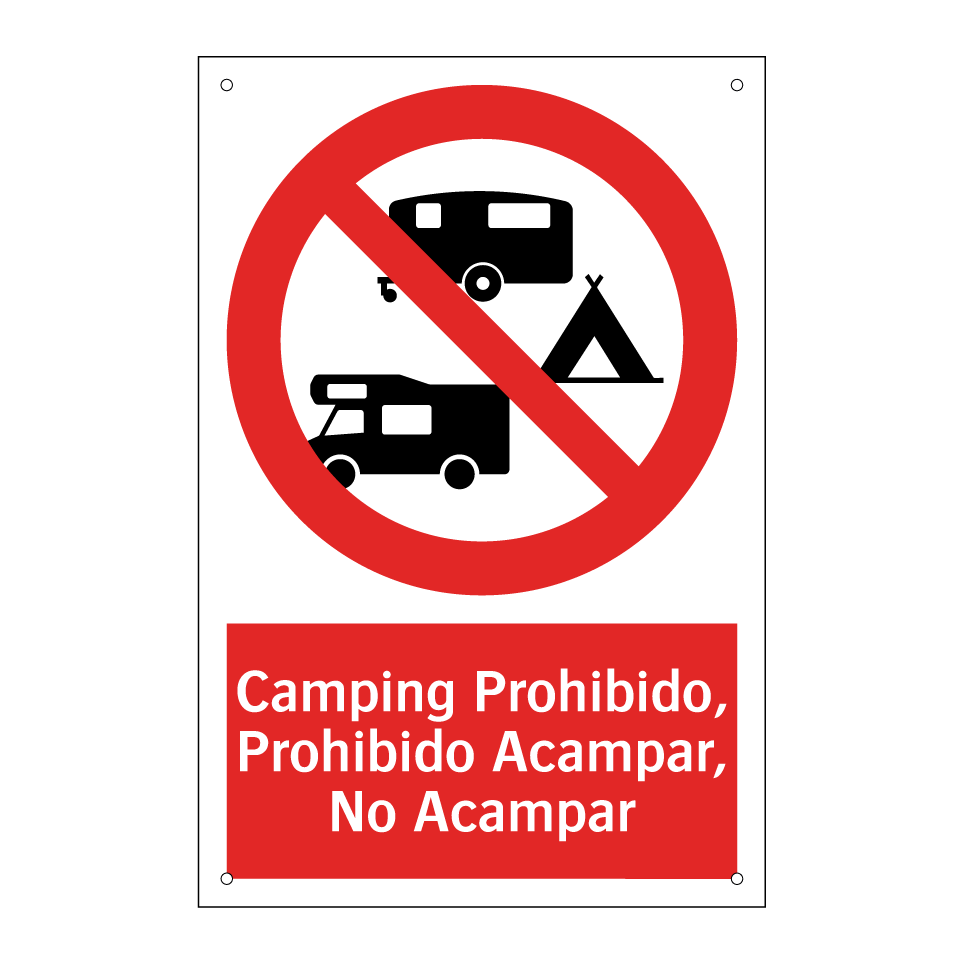 Camping Prohibido, Prohibido Acampar, No Acampar