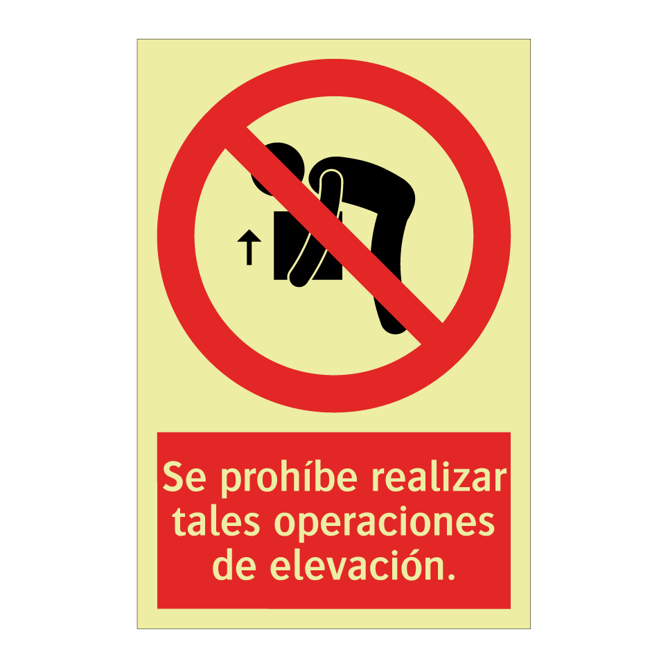 Se prohíbe realizar tales operaciones de elevación.