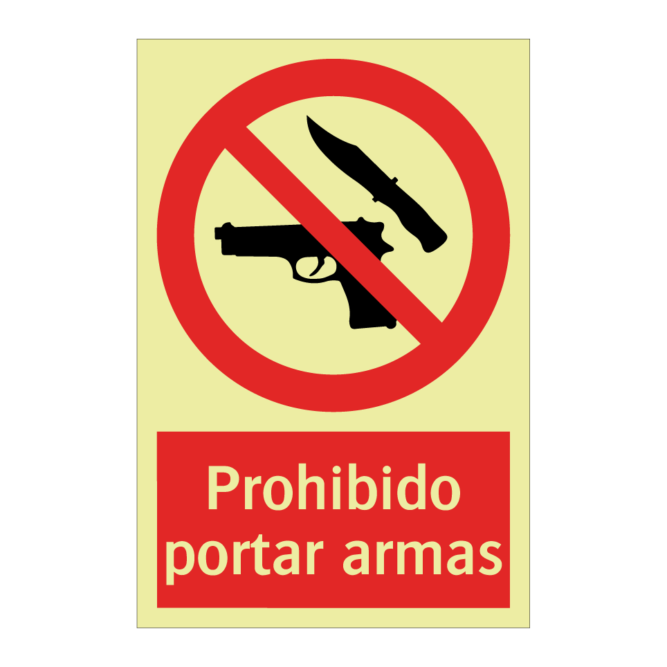 Prohibido portar armas