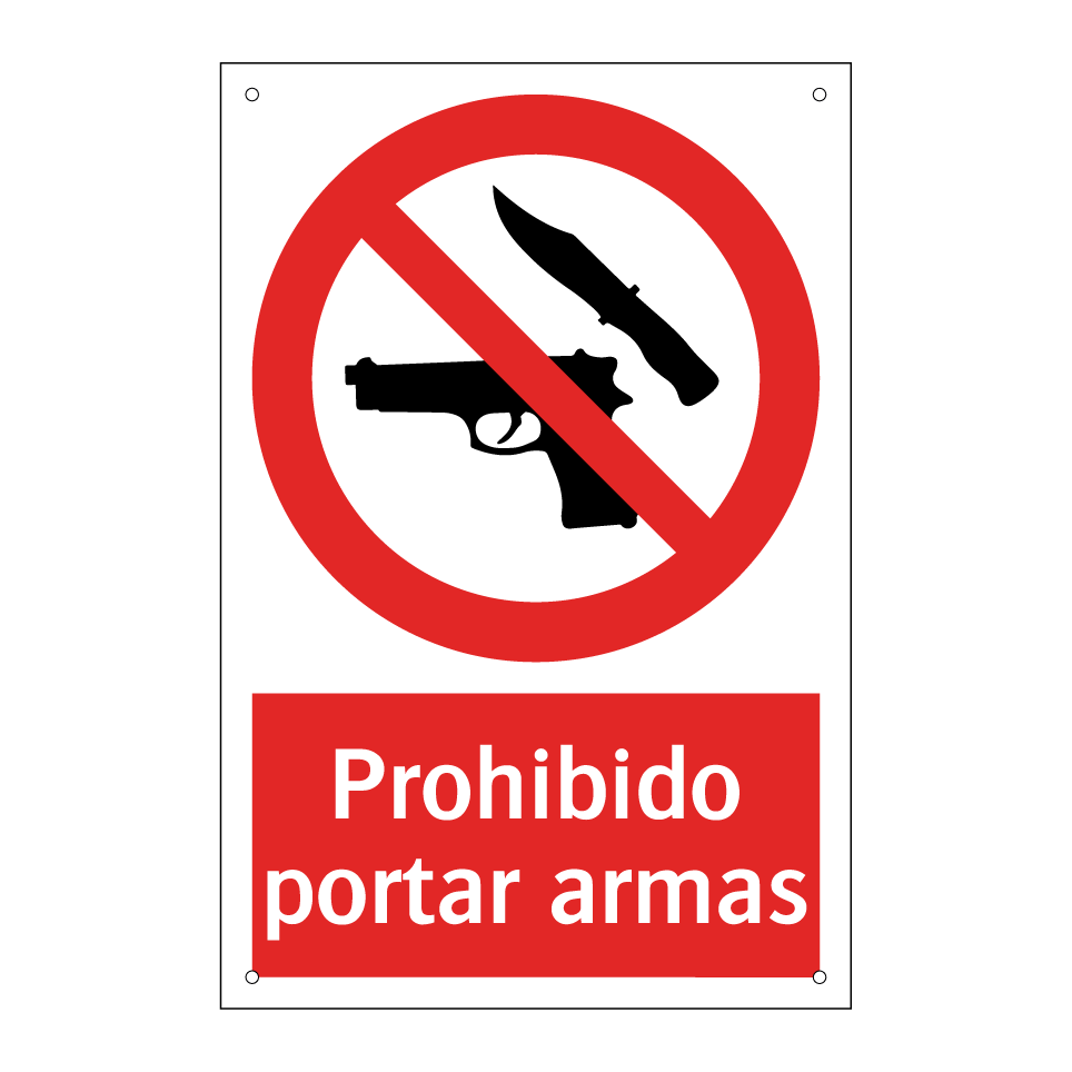 Prohibido portar armas