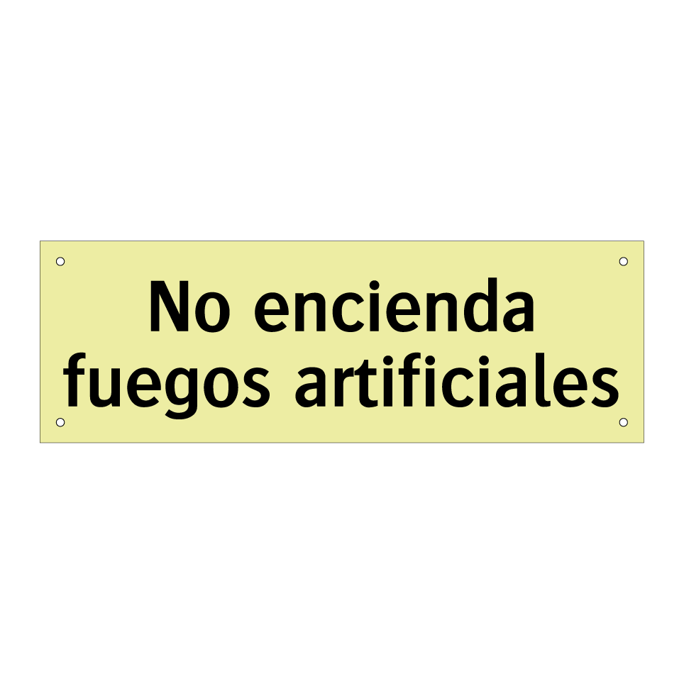 No encienda fuegos artificiales