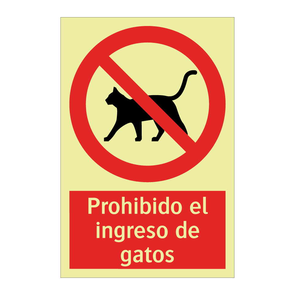 Prohibido el ingreso de gatos